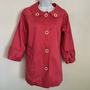Single breasted salmon vintage inspired light coat